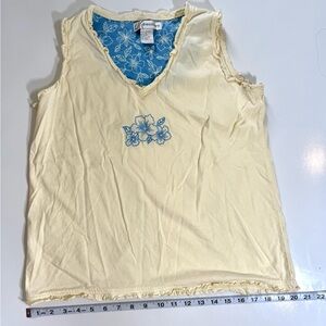 Vintage Dressbarn Yellow Floral Tank Top – Size S